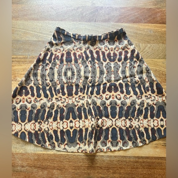 Joe Fresh Brown Cream Pront A-Line Skirt | Size 0 - Picture 12 of 13
